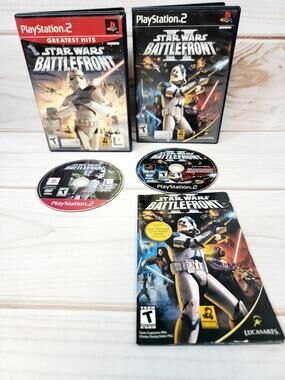 Star Wars: Battlefront 1 & 2 (Sony Playstation 2 PS2) Bundle Tested